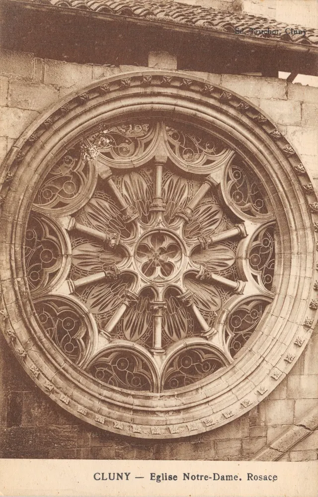 Cluny — Kirche Notre-Dame. Rosenfenster — Verlag: A. Tordat - Vorderseite