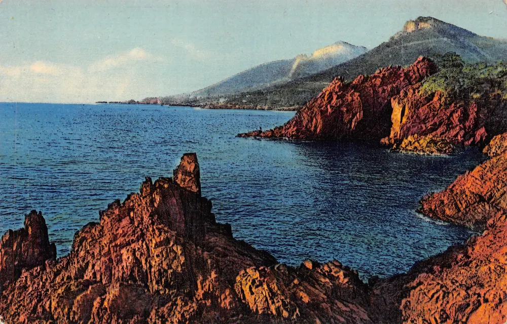 Die roten Felsen des Estérel — La Corniche d'Or, Nr. 11.673 — Éditions A.D.I.A. NICE - Vorderseite