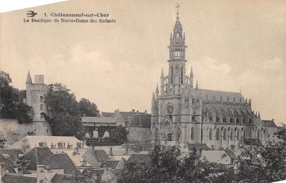 Châteauneuf-sur-Cher — Die Basilika Notre-Dame des Enfants — Verlag A.G - Vorderseite