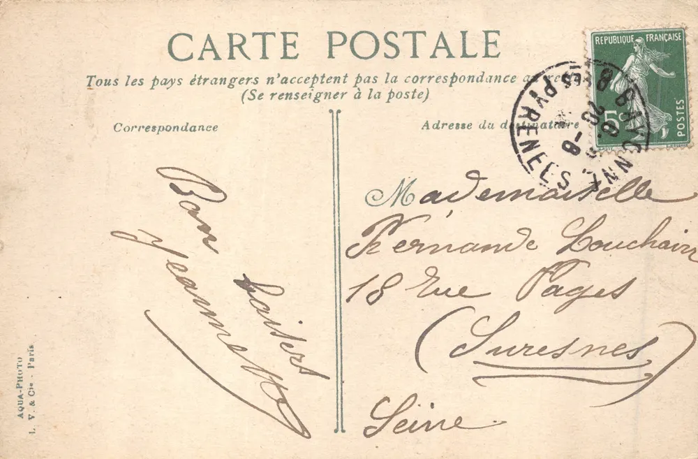 Biarritz - Grand Plage - Felsen - Verleger: L. V. & Cie - Paris - Rückseite