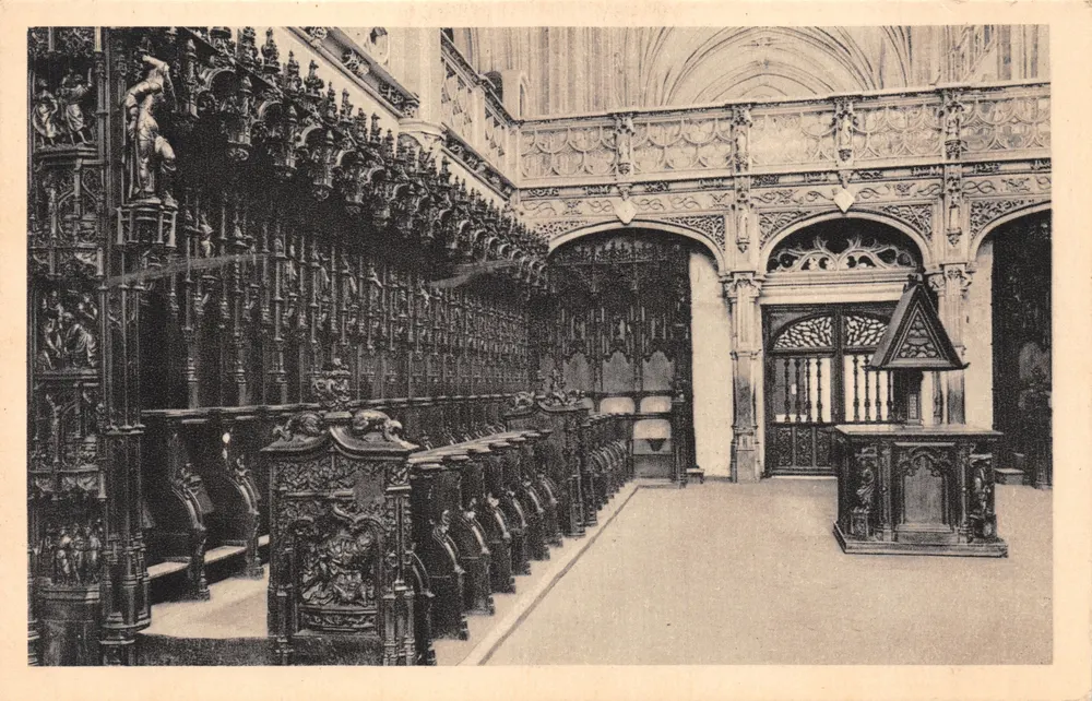 Kirche von Brou — Innenansicht, südliche Seite — Verlag Serv. Commercial Monuments Historiques, Paris - Vorderseite