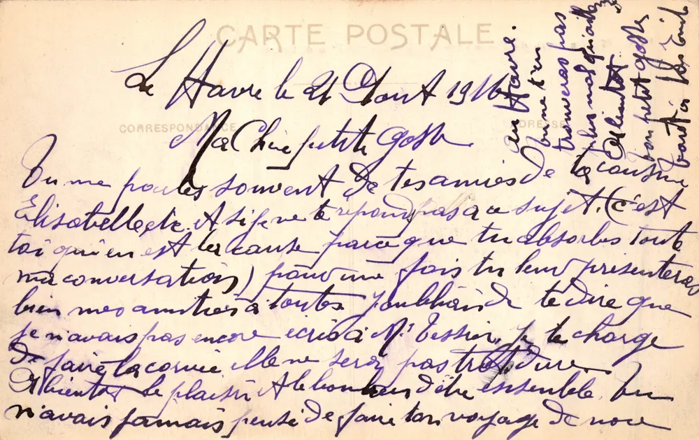 Der Zuckerhut — Denkmal in Sainte-Adresse — Verlag C. V. 12 - Rückseite