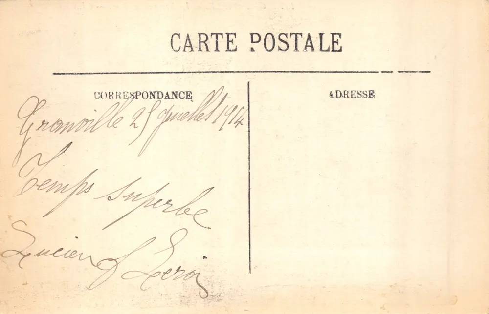 Granville — Ansicht des Le Roc von den Pins — LL. n° 107 - Rückseite