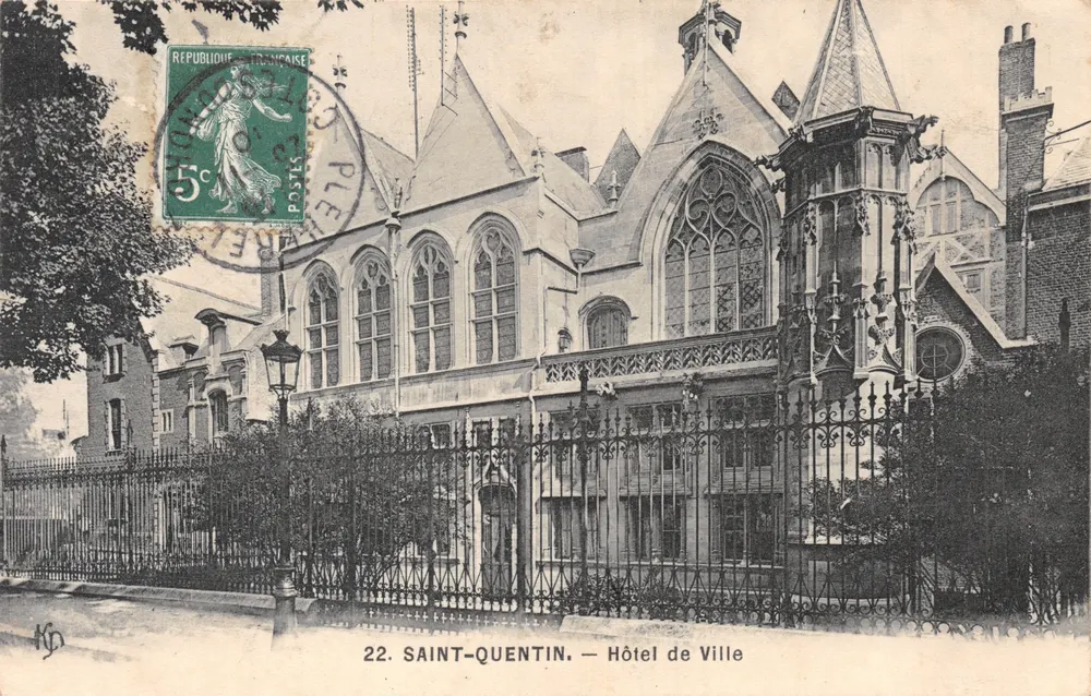 Saint-Quentin — Rathaus — Verleger nicht sichtbar, Seriennummer 22 - Vorderseite