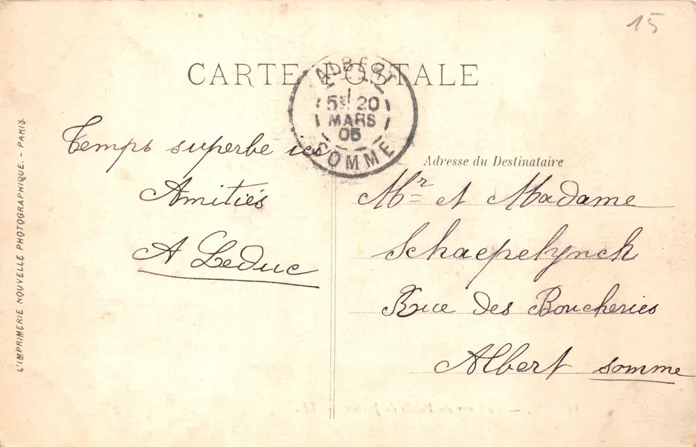 Rouen — La Cour du Palais de Justice — Éditeur Léon Gammetta - Verso