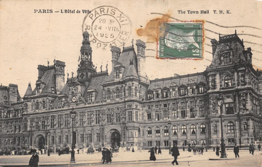 PARIS — L'Hôtel de Ville — éditeur T.M.K - Recto