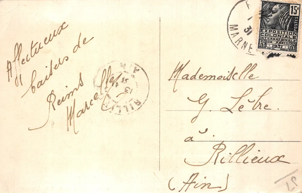 Reims — Die Kathedrale und Rue Libergier — Verlag Prot, zur Régence - Rückseite