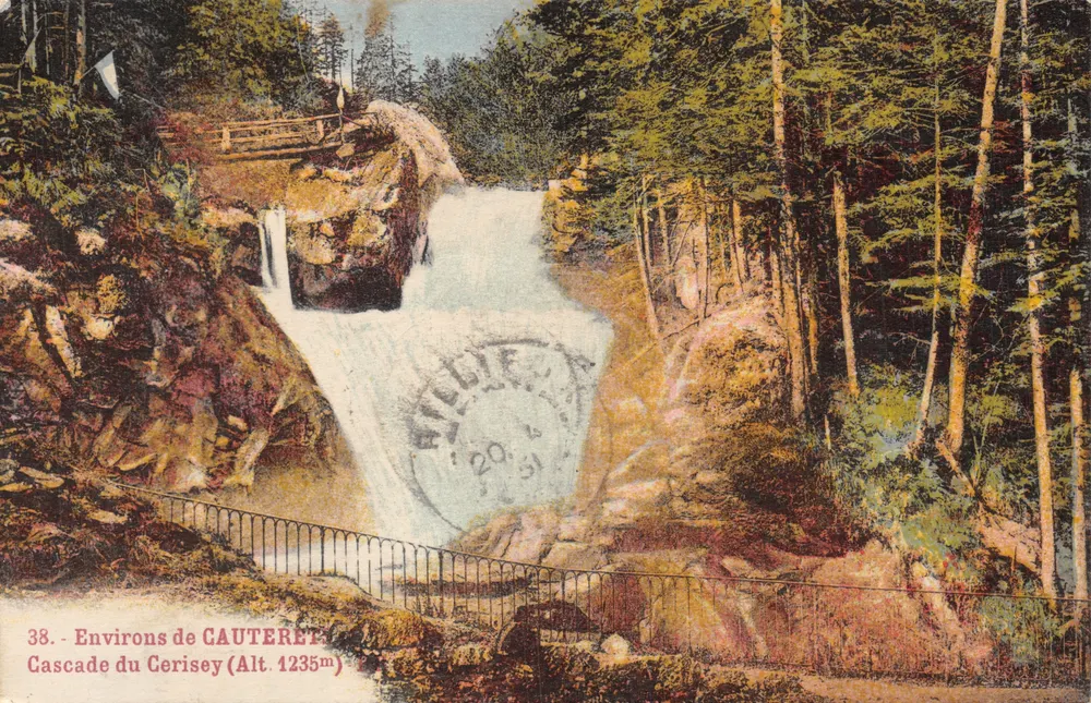 Umgebung von CAUTERET — Wasserfall Gerisey (Höhe 1235m) — Verlag: Drucker nicht sichtbar, Nr. 38 - Vorderseite