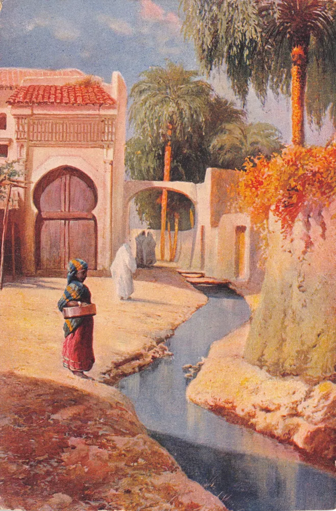 Straßenszene mit Kanal — Ansicht von Tetouan — Verleger nicht sichtbar - Vorderseite