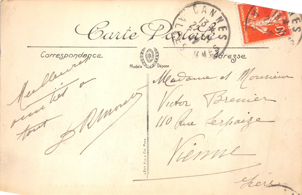 CANNES — Die Croisette und das Carlton Hotel — Verlag LL. n°53 - Rückseite