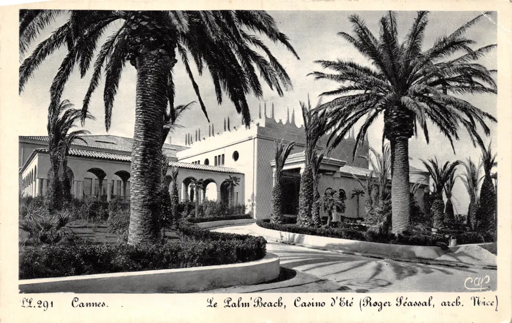 Le Palm'Beach, Sommerkasino — Cannes — Verlag LL.291, Architekt Roger Séassal (Nice) - Vorderseite