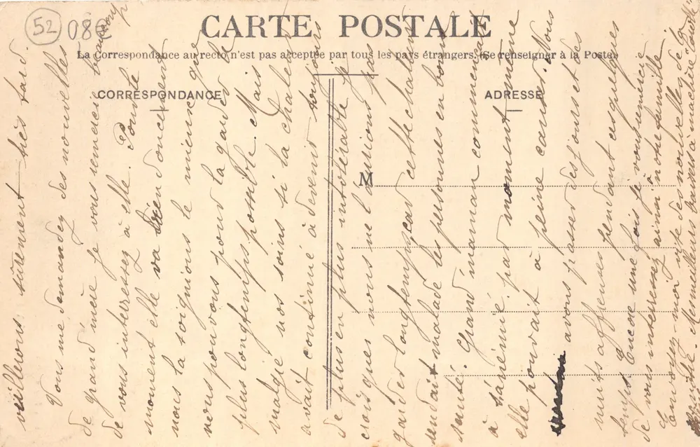 Chaumont - Fontaine Bouchardon — buste de Libellule Lompoise, éditeur Libellule Lompoise, n° 52 - Verso