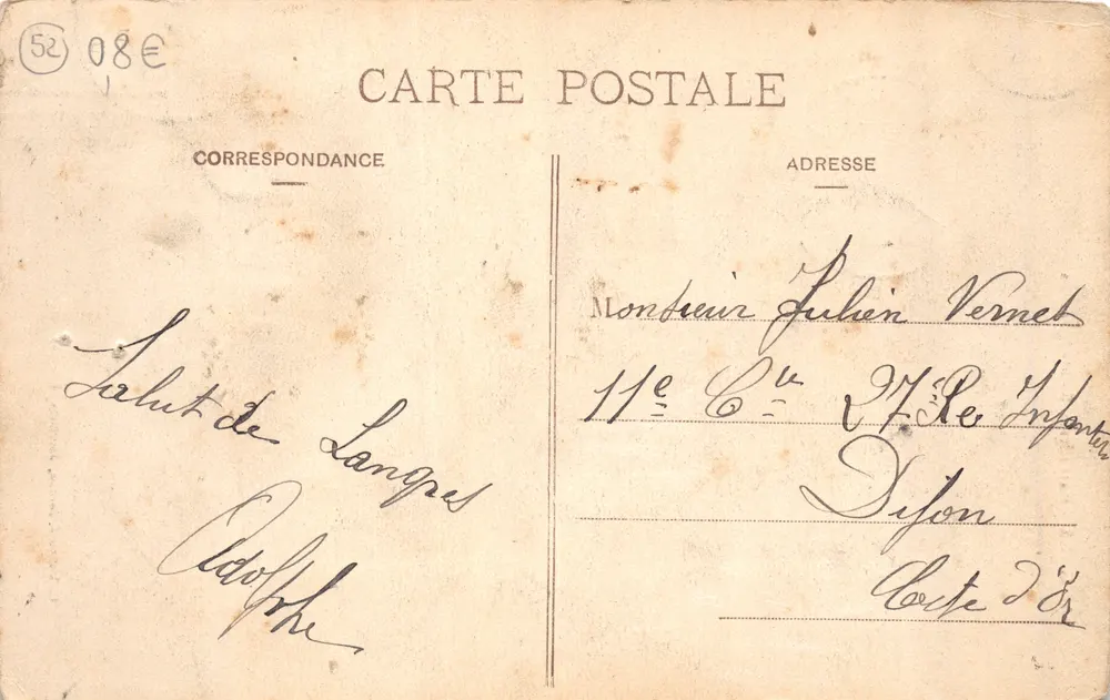Langres - Kathedrale Saint-Mammès — Verlag Collection J. Jordan, Journaux, Langres - Rückseite