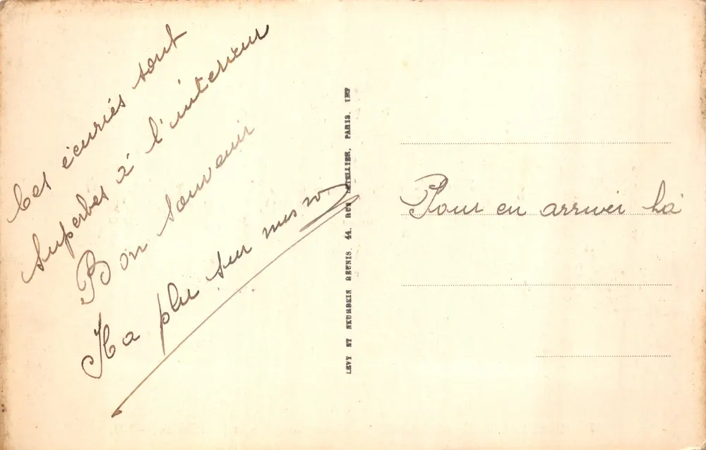 Schloss Chantilly — Das Tor St-Denis und die Ställe — ND. — Verlag ND - Rückseite