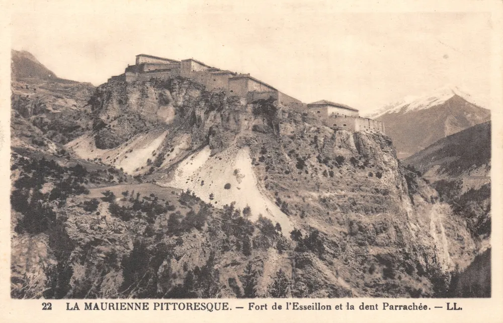 Pittoresk La Maurienne — Fort de l'Esseillon und die Dent Parrachée — LL. n°22 - Vorderseite