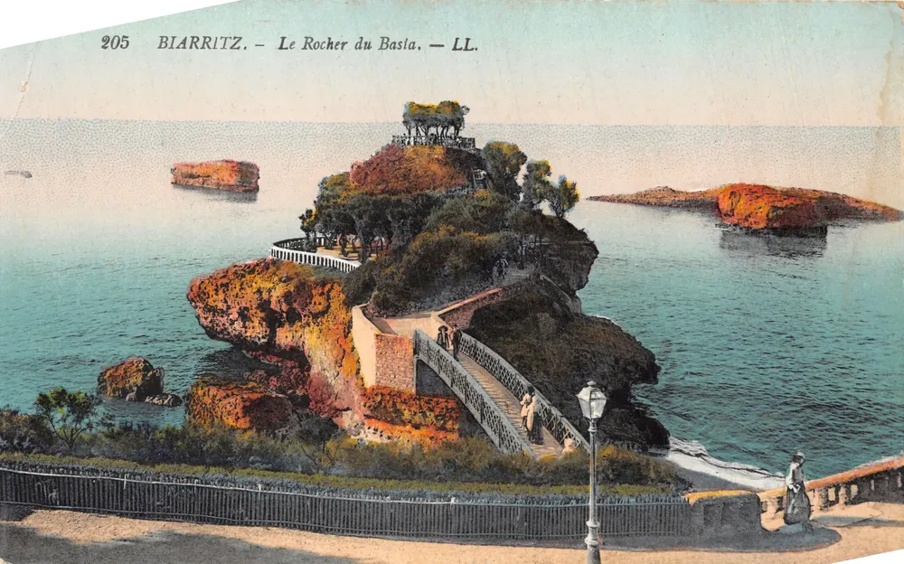 Biarritz — Le Rocher du Basla — LL. — Éditeur LL. — N° 205 - Recto