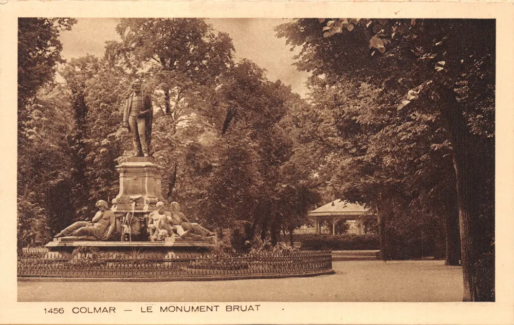Colmar — Der Bruat-Monument — Verlag BRAUN & Cie, Mulhouse-Dornach, Nr. 1456 - Vorderseite