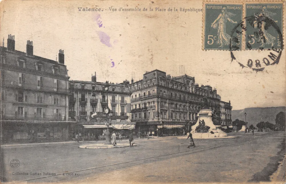 Valence — Ansicht der Place de la République — Sammlung Gaëtan Dufason « CHIC » - Vorderseite