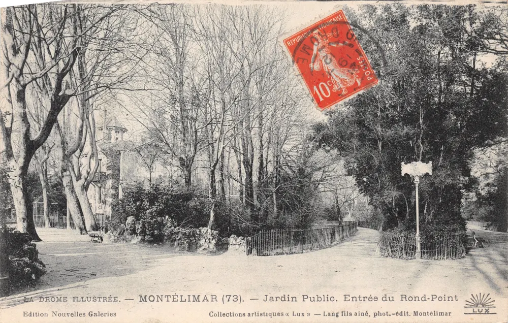 Montélimar (73) — Öffentlicher Garten. Eingang zum Kreisverkehr — Edition Nouvelles Galeries - Vorderseite