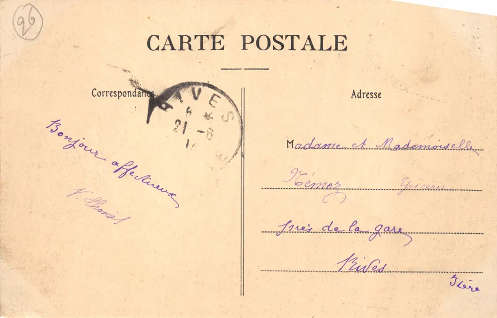 Cascade des Grands-Goulets — Aussicht von der Route de la Vernaison (Drôme) — Verlag C.L. n°101 - Rückseite