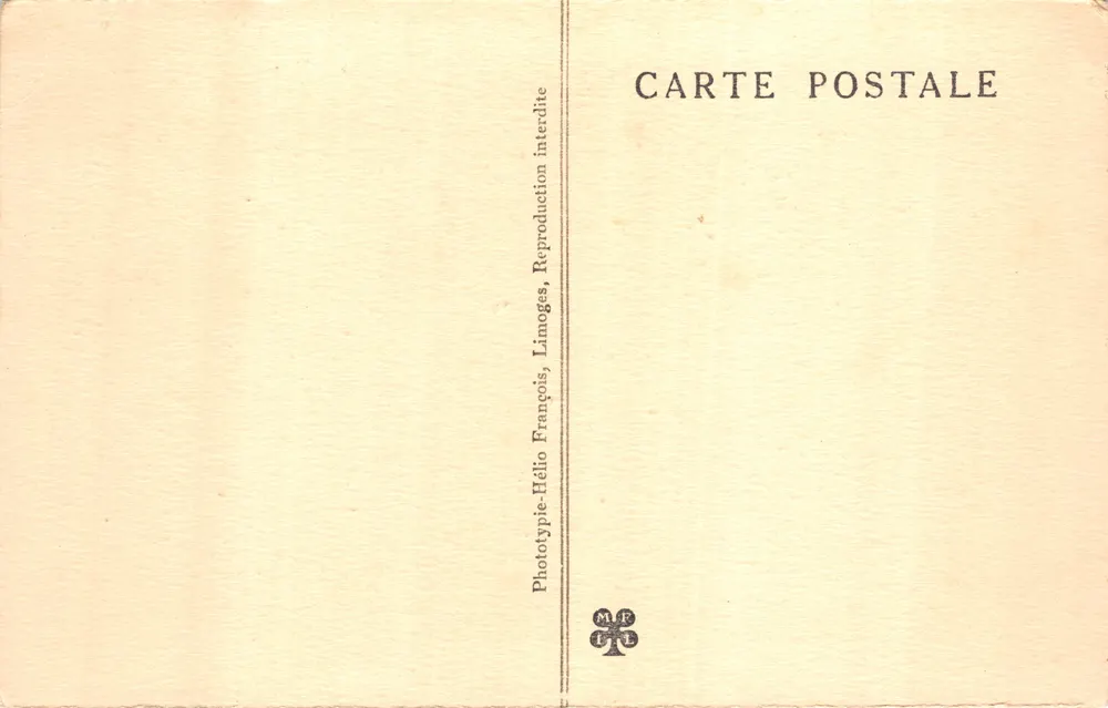 Puits de Padrac (Lot) — Die große Hängestein — Phototypie Héliotype - Rückseite