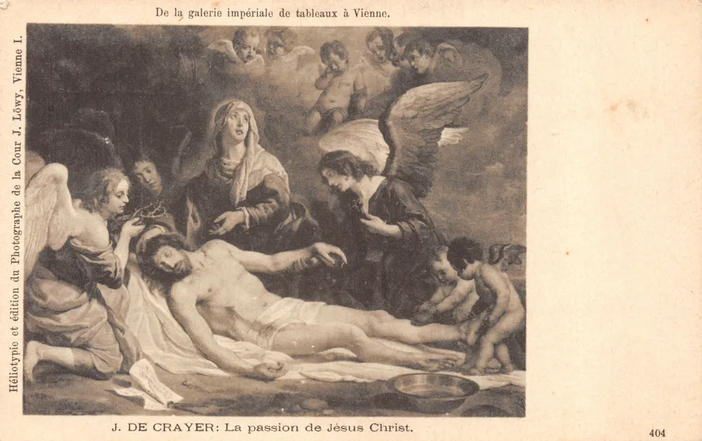 Die Leidensgeschichte Jesu Christi — Gemälde von J. DE CRAYER — Ausgabe von J. LÓWY, Wien, Nr. 404 - Vorderseite