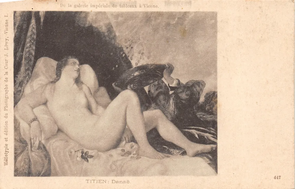Danaé — tableau de Titien — édition J. Löwy, Vienne - Recto