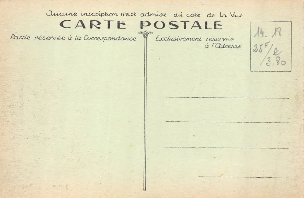Montfaucun — Ansicht eines Observatoriums in den Ruinen der Kirche — Edition H. Gordan - Rückseite