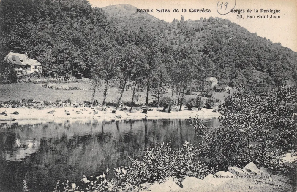 Gorges de la Dordogne — Bac Saint-Jean — Collection Eyroullet, Jésel - Recto