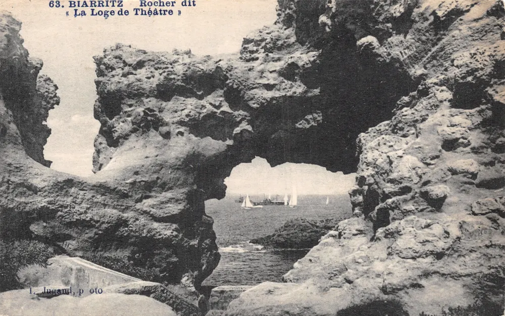 Biarritz — Felsen genannt « La Loge de Théâtre » — Verlag Jugand, n°63 - Vorderseite