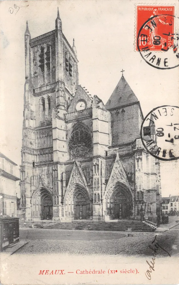 Meaux — Kathedrale (11. Jahrhundert). — Verleger: Meaux. Seriennummer: 09 - Vorderseite