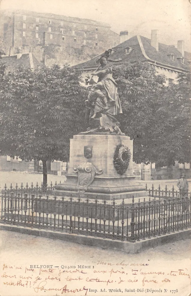 Belfort — Denkmal für den Frieden — Imp. Ad. Weick, Saint-Dié (Deposited) N° 1778 - Vorderseite