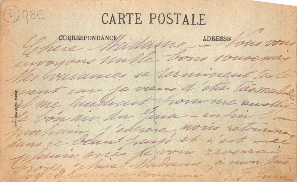 Beaune — Hôtel-Dieu, Cour d'Honneur — Le Puits — LL. n°40 - Verso