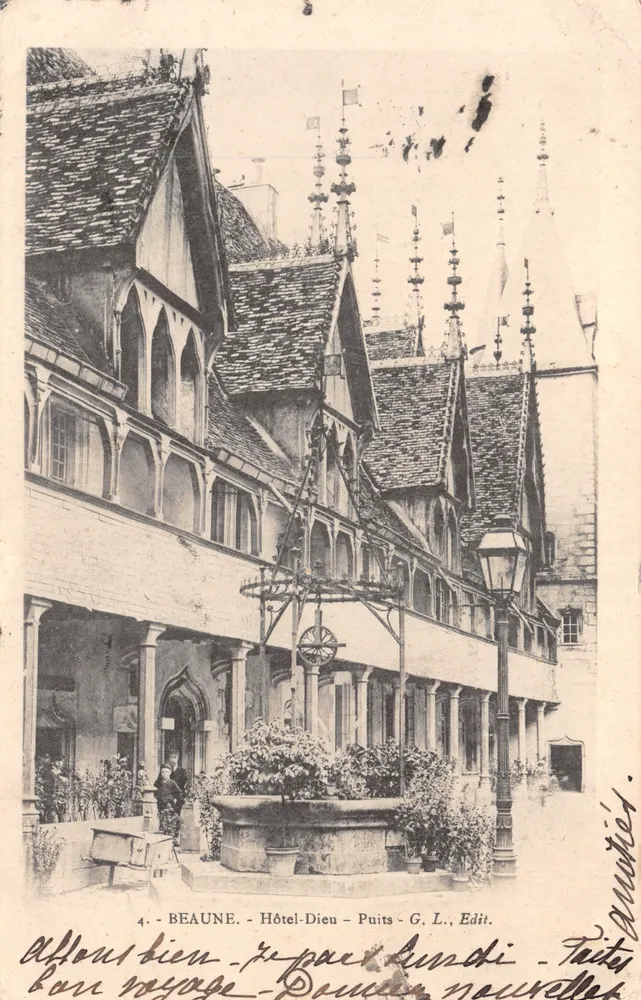 Beaune - Hôtel-Dieu - Puits - G. L., Edit - 앞면