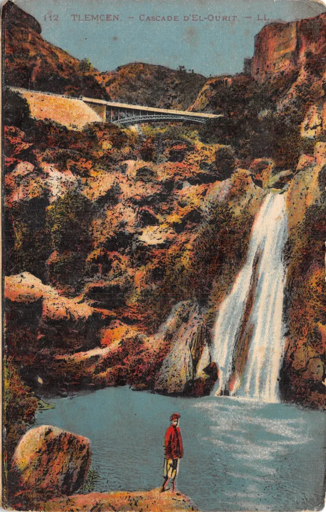 Tlemcen — Cascade d'El-Ourit — LL. Éditeur LL. N° 112 - 앞면
