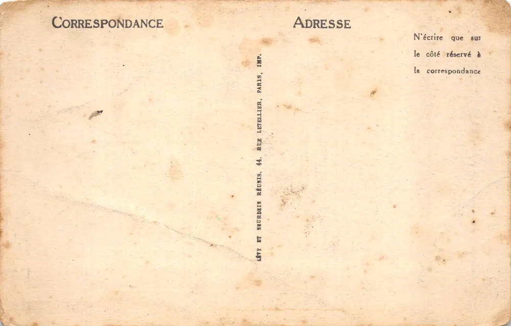 Tlemcen — Cascade d'El-Ourit — LL. Éditeur LL. N° 112 - 뒷면