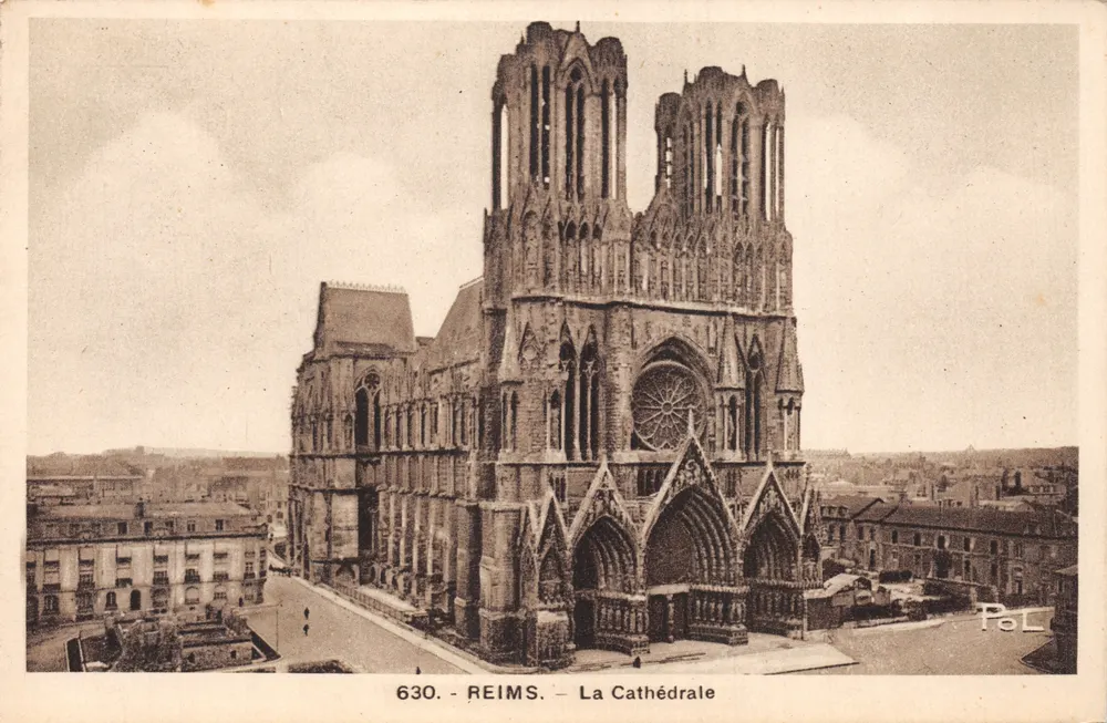 Reims — La Cathédrale — éditeur POL, n° 630 - Recto