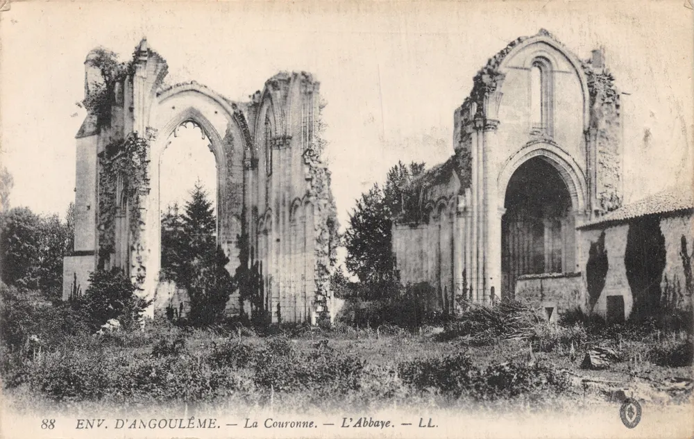 Env. d'Angoulême — La Couronne — L'Abbaye — LL. — N°88 - Recto