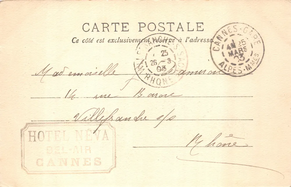 CANNES — Boulevard de la Croisette — L. Maillan, édit. n° 513 - 뒷면