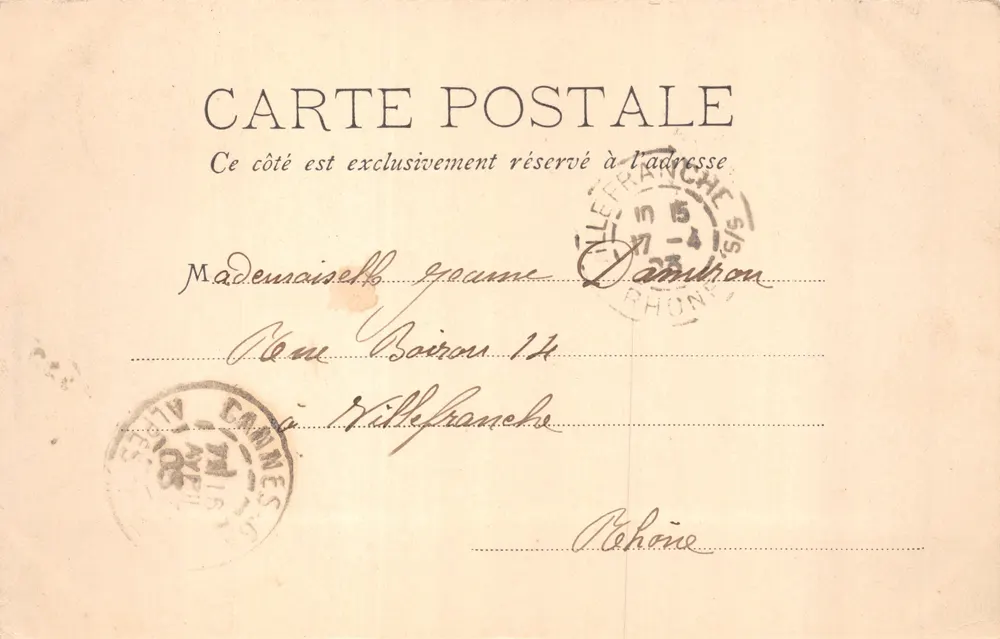 Ile St. Honorat — Monastère — Edit. W. Stocker, Cannes n°192 - 뒷면