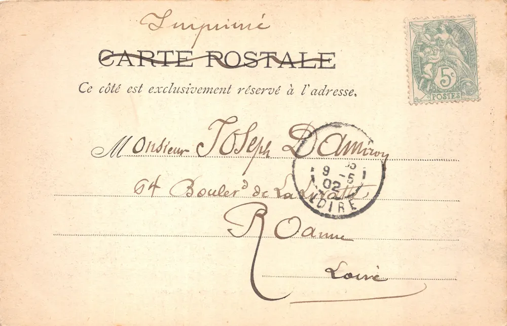 Chambéry — Ansicht des Schlosses der Herzöge von Savoyen — Librairie E. Reynaud — Chambéry - Rückseite