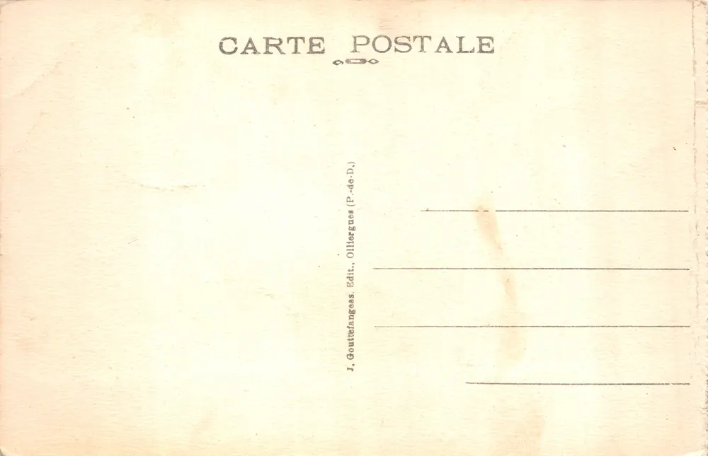 Clermont-Ferrand — Rue Ballanyillier, la Pyramide et le Musée — G. D'O. n° 382 - Verso