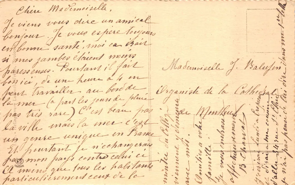 Biarritz - Le Rocher du Basta — éditeur Hélio, série 7 - Verso
