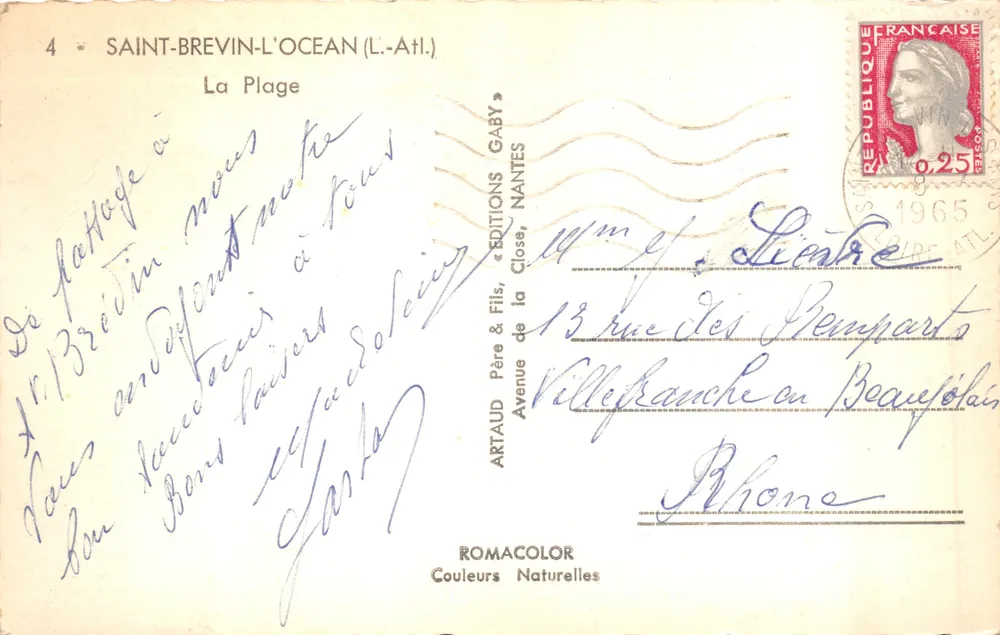 Saint-Brevin-l'Océan — La Plage — Éditions Gaby, Nantes - Verso