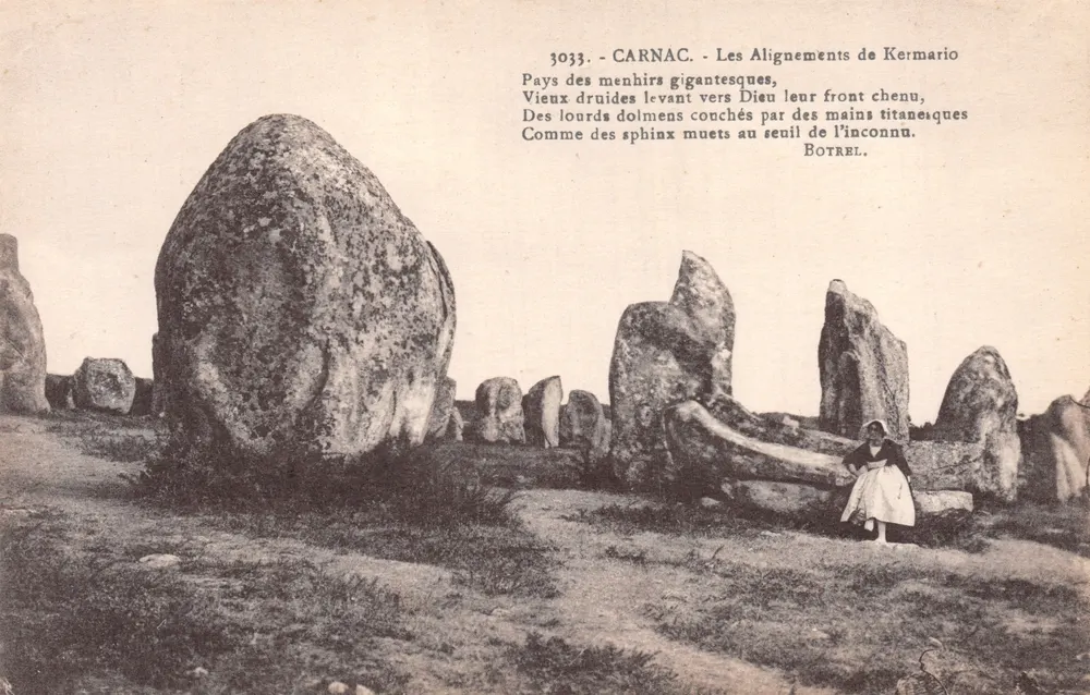 Carnac — Les Alignements de Kermario — éditeur BOTREL, n° 3033 - 앞면