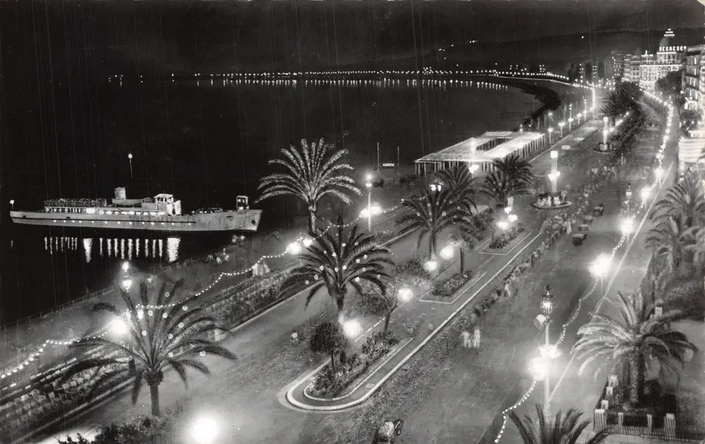 Nachtbild der Promenade des Anglais — NICE — Verlag S.I.C.A. n°12 - Vorderseite
