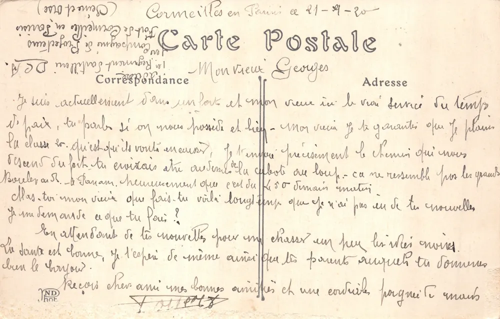 Cormeilles-en-Parisis — Weg der Frette — ND. Phot - Rückseite
