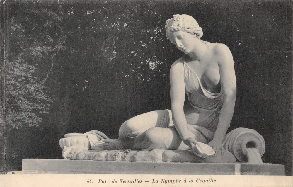 Parc de Versailles — La Nymphe à la Coquille — Héliotype A. Bourdier - Recto