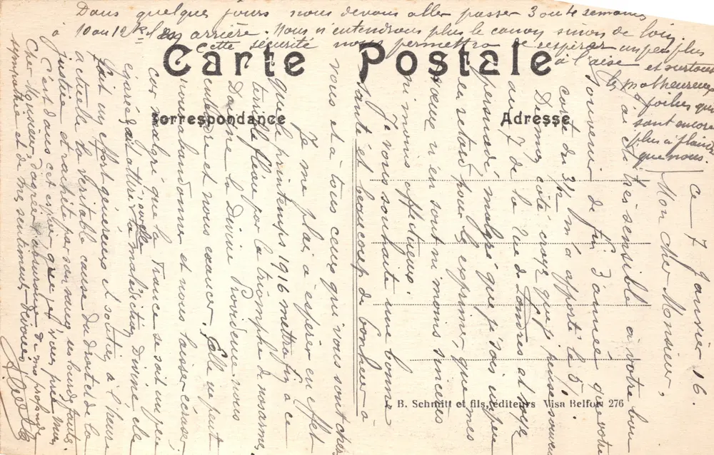 Die Kirche — Verlag B. Schrött et fils, Visa Belfort 276 - Rückseite