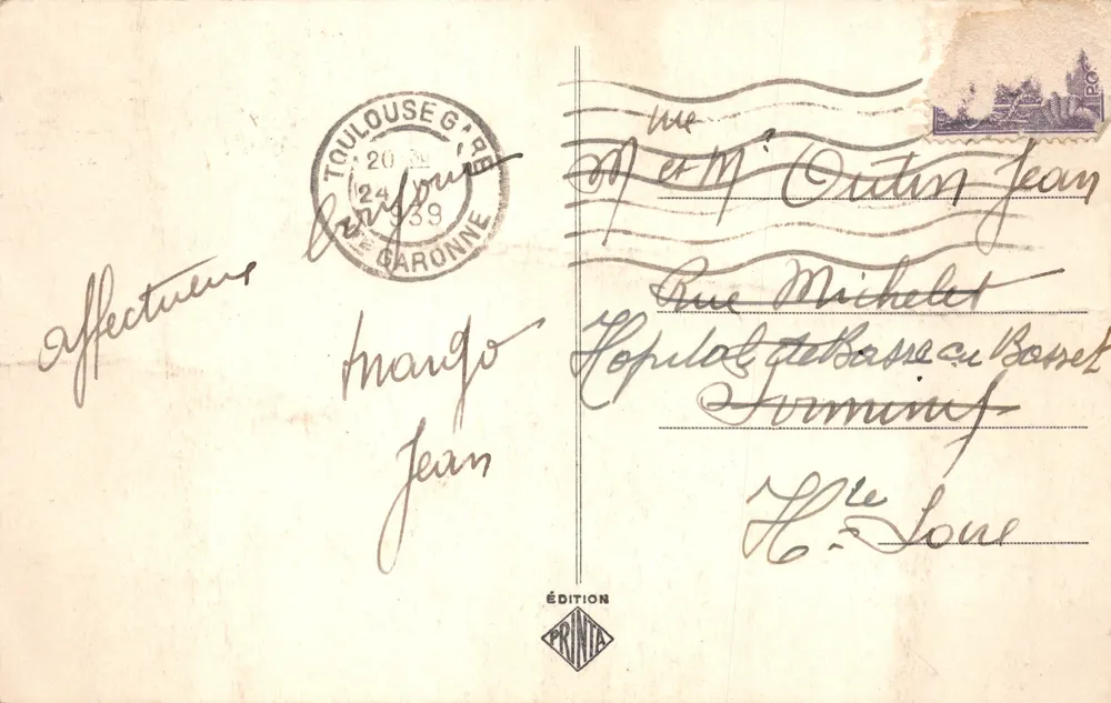 Toulouse — L'Hôtel de Pierre — éditeur PRINTA - Verso
